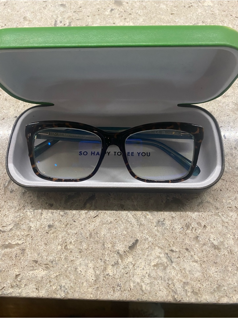 New tortoise kate spade readers with hard-shell case  +1.5